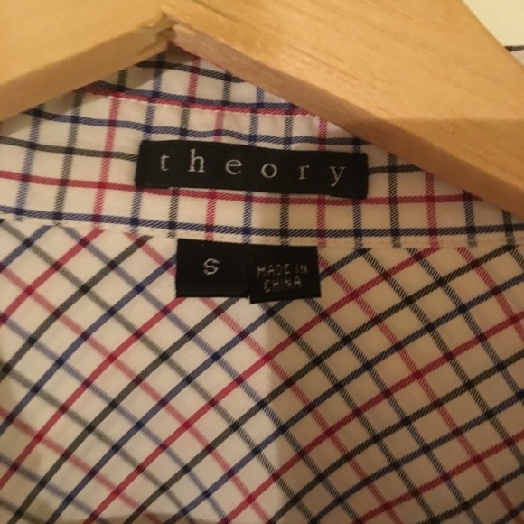 Theory Gingham Plaid Women’s Button Down Top - Picture 4 of 6